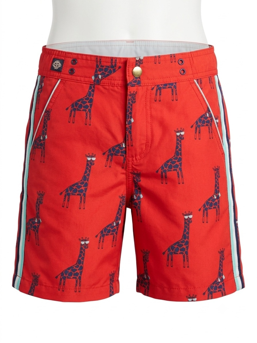 Andy & Evan Bright Red Swim Trunks with White Mesh Lining Boys Size 6